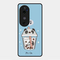 Cartoon Milk Tea We Bare Bears Glossy Metal Case Cover For Vivo V40 5G