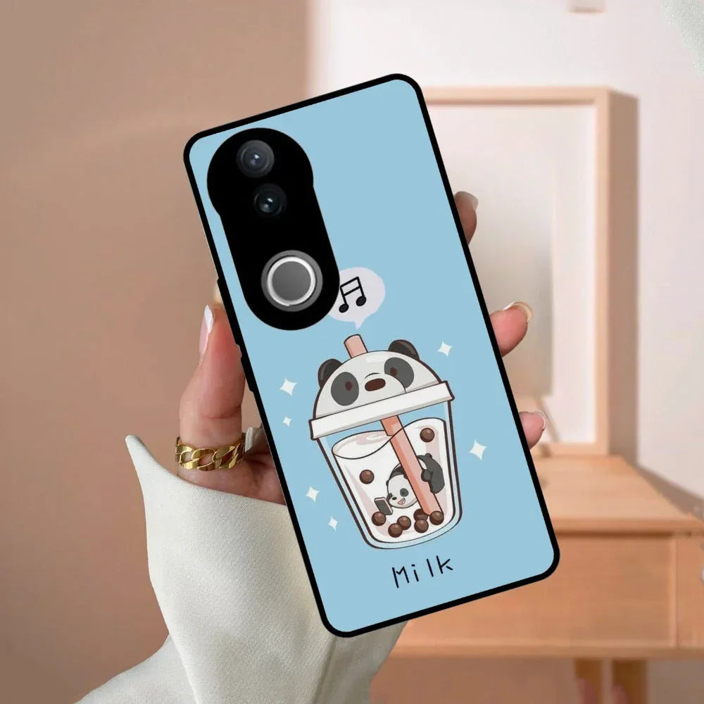 Cartoon Milk Tea We Bare Bears Glossy Metal Case Cover For Vivo - ShopOnCliQ
