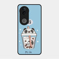 Cartoon Milk Tea We Bare Bears Glossy Metal Case Cover For Vivo V50E 5G