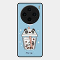 Cartoon Milk Tea We Bare Bears Glossy Metal Case Cover For Vivo X100 5G