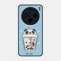 Cartoon Milk Tea We Bare Bears Glossy Metal Case Cover For Vivo X200 5G