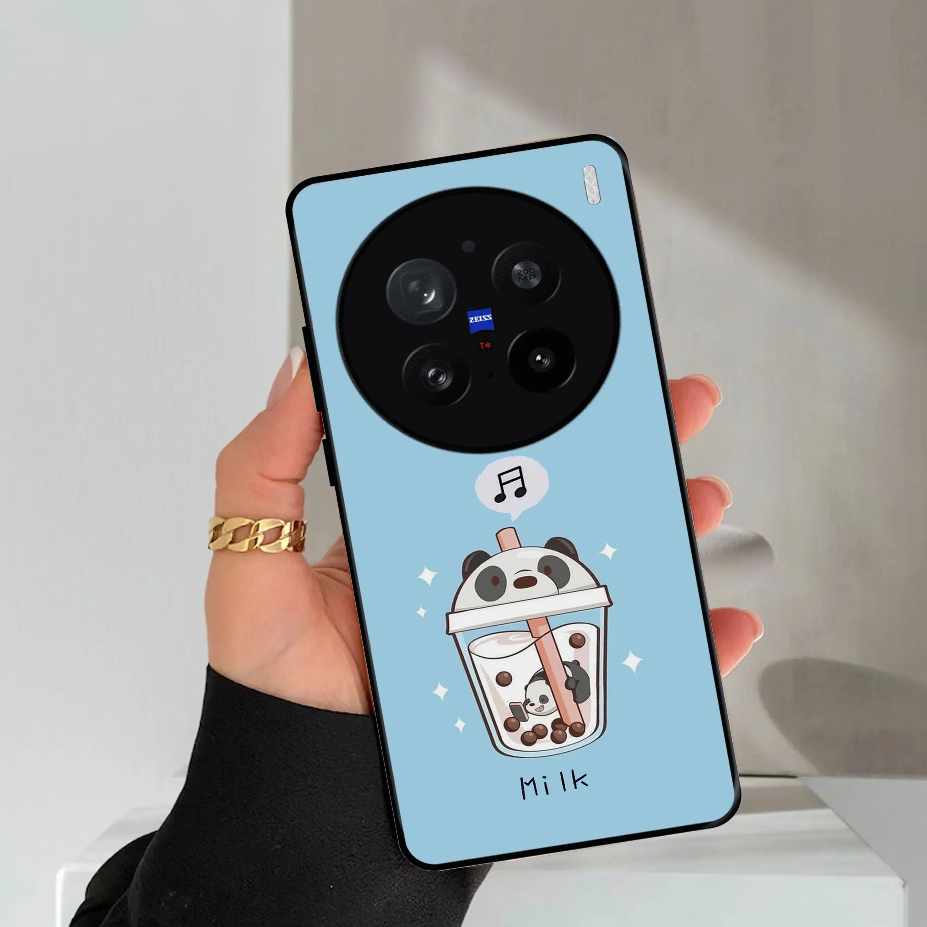 Cartoon Milk Tea We Bare Bears Glossy Metal Case Cover For Vivo - ShopOnCliQ