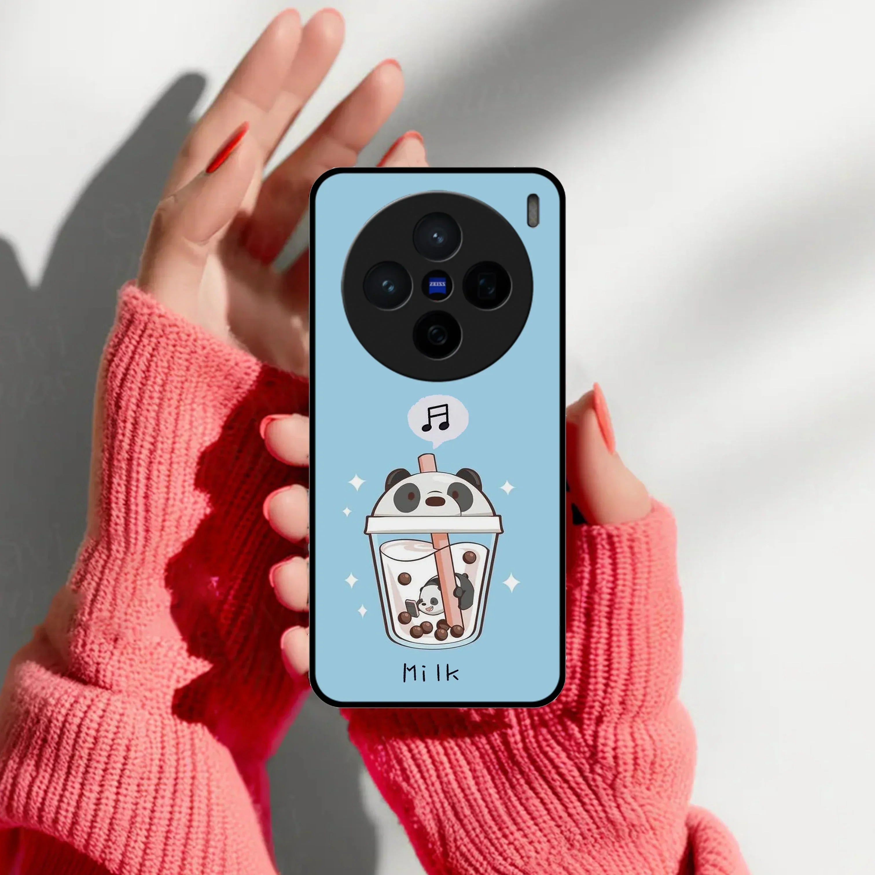 Cartoon Milk Tea We Bare Bears Glossy Metal Case Cover For Vivo - ShopOnCliQ