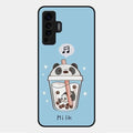 Cartoon Milk Tea We Bare Bears Glossy Metal Case Cover For Vivo X50 5G