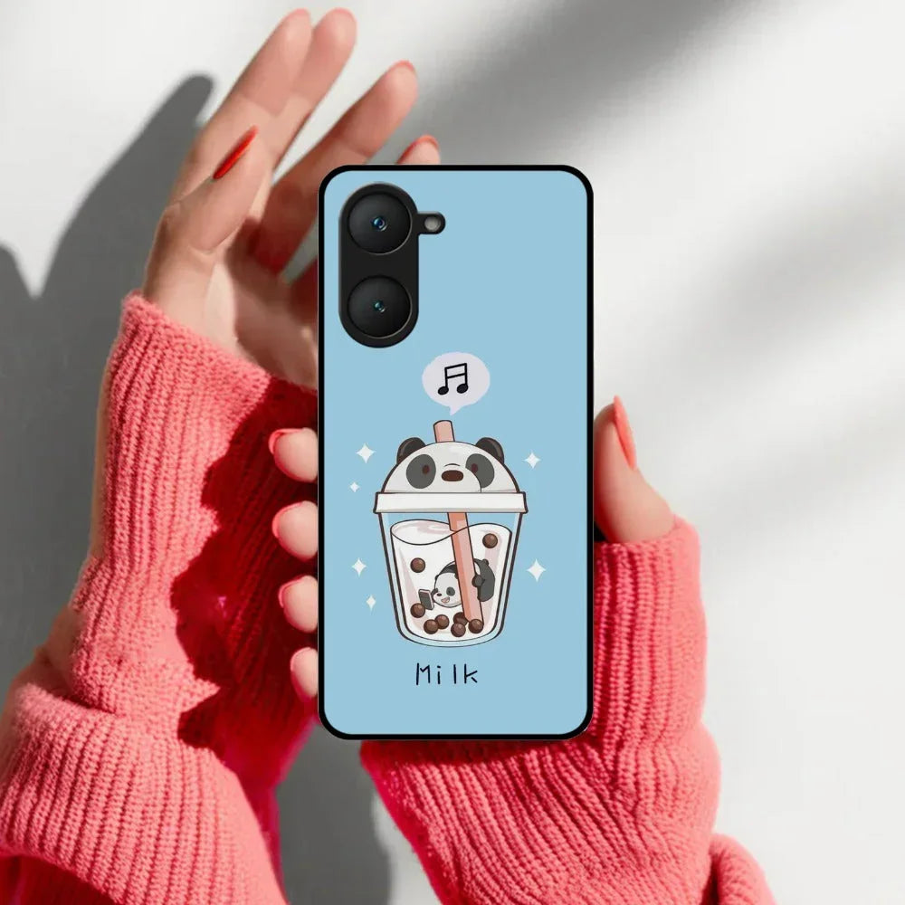 Cartoon Milk Tea We Bare Bears Glossy Metal Case Cover For Vivo - ShopOnCliQ