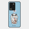 Cartoon Milk Tea We Bare Bears Glossy Metal Case Cover For Vivo Y200 5G