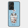 Cartoon Milk Tea We Bare Bears Glossy Metal Case Cover For Vivo Y27