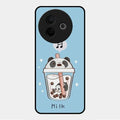 Cartoon Milk Tea We Bare Bears Glossy Metal Case Cover For Vivo Y39 5G