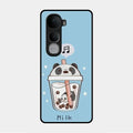 Cartoon Milk Tea We Bare Bears Glossy Metal Case Cover For Vivo Y400 Pro 5G