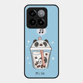 Cartoon Milk Tea We Bare Bears Glossy Metal Case Cover For Xiaomi 14 5G