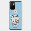 Cartoon Milk Tea We Bare Bears Glossy Metal Case Cover For Xiaomi Redmi 10 Prime 2022