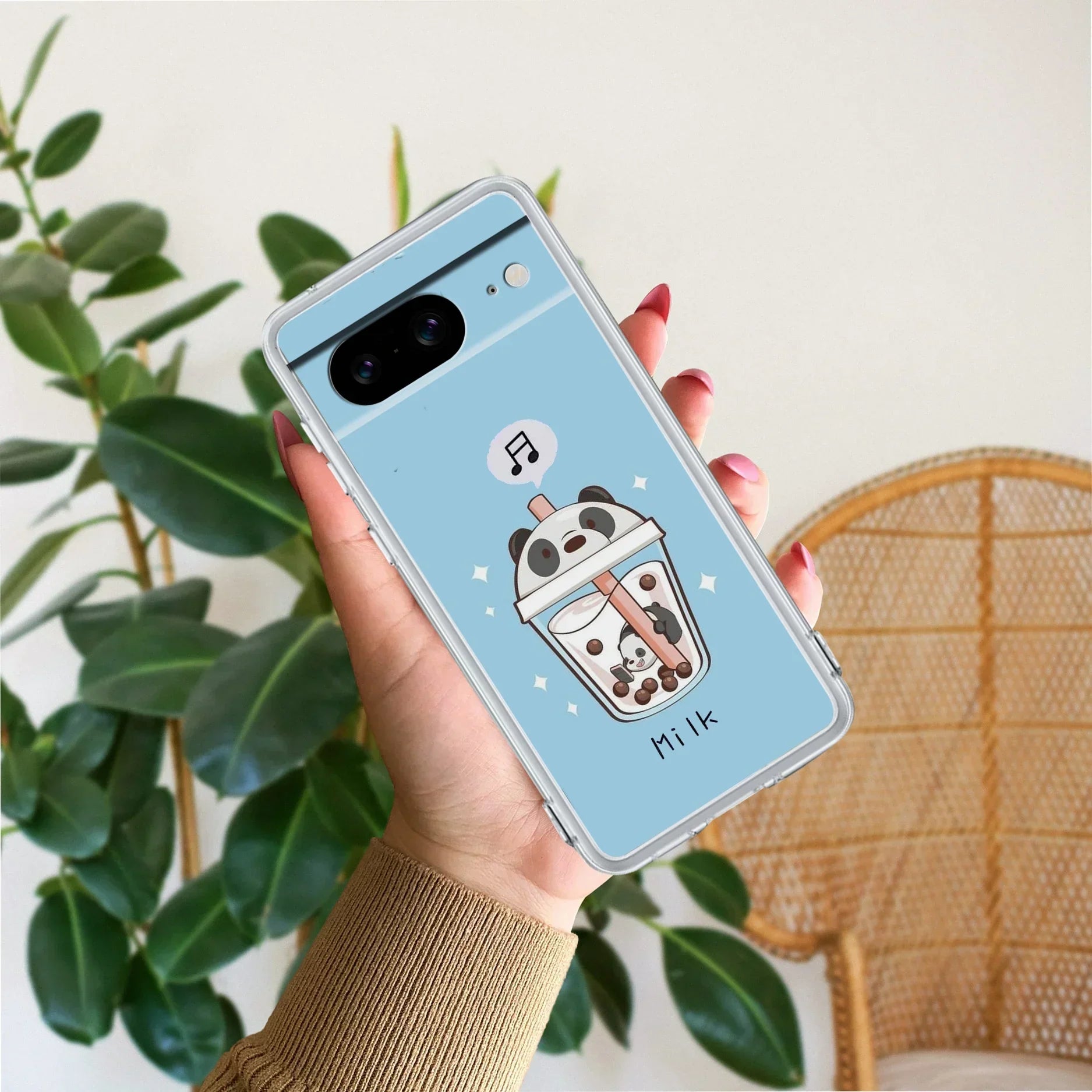 Cartoon Milk Tea We Bare Bears Silicon Case For Google