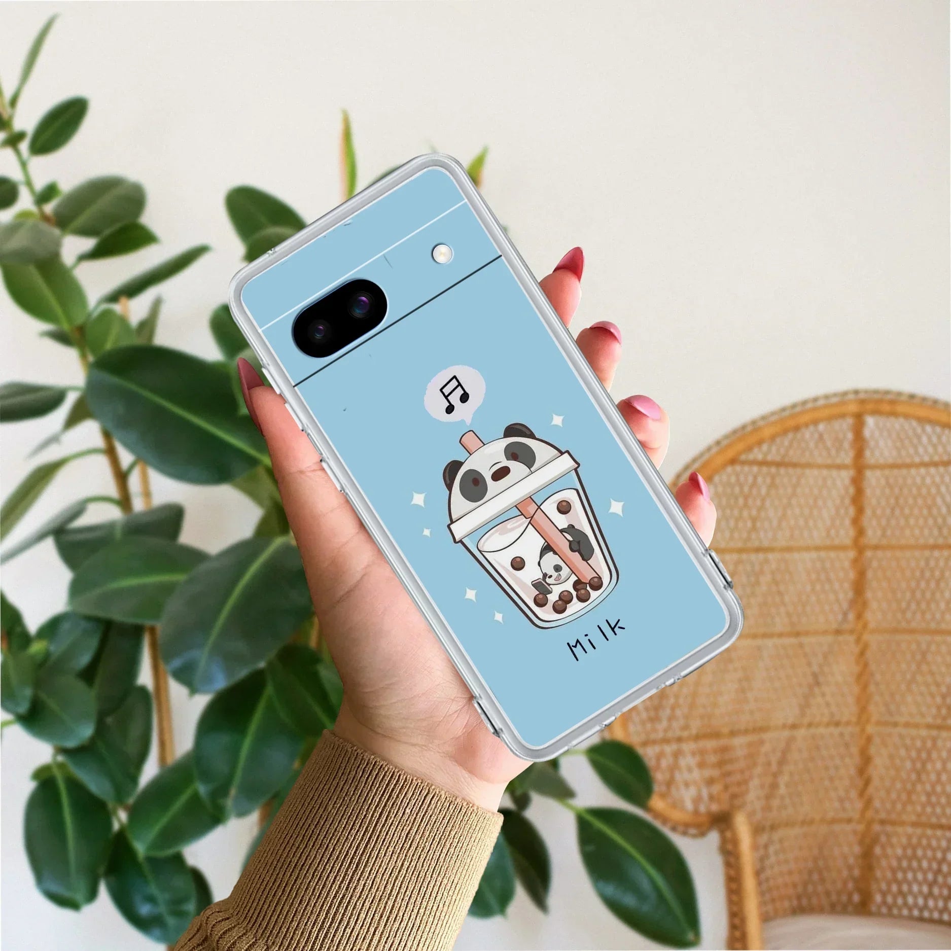 Cartoon Milk Tea We Bare Bears Silicon Case For Google