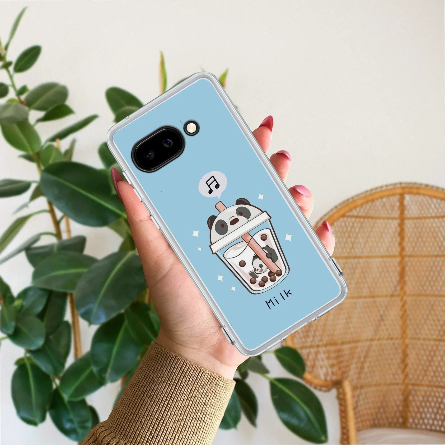 Cartoon Milk Tea We Bare Bears Silicon Case For Google
