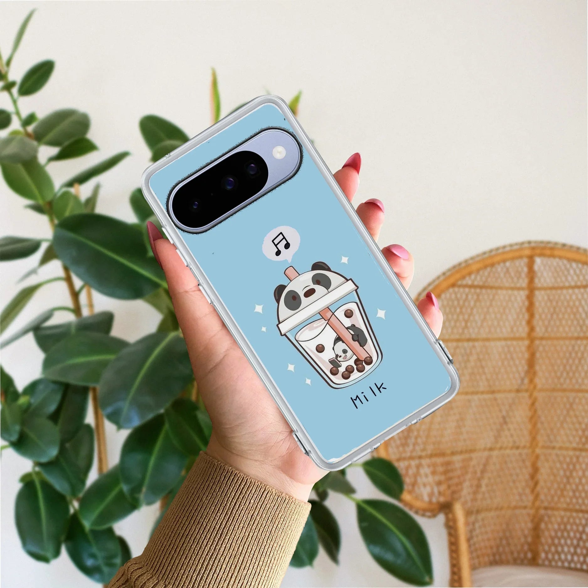 Cartoon Milk Tea We Bare Bears Silicon Case For Google