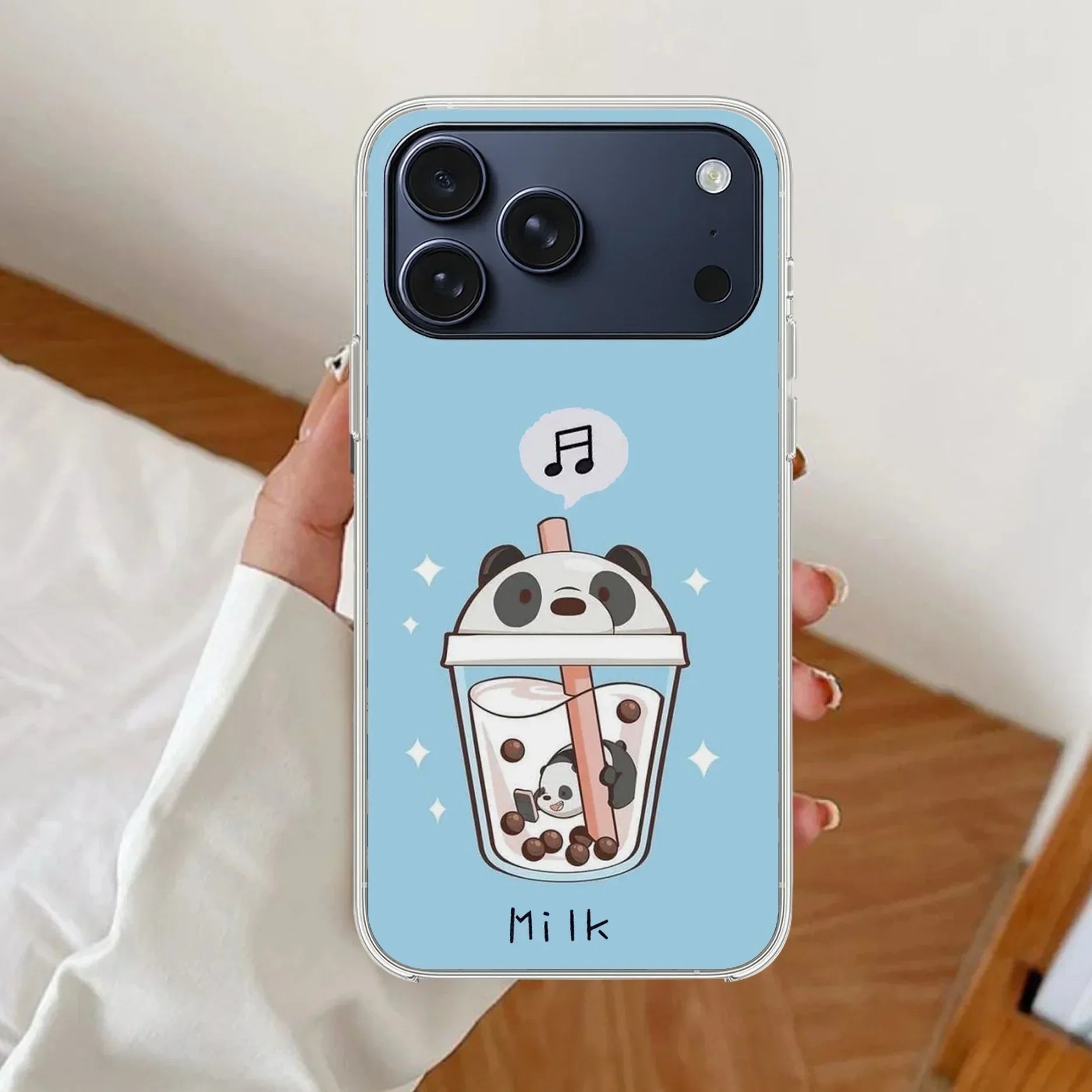 Cartoon Milk Tea We Bare Bears Anti Yellow Case For iPhone 17 Pro Max