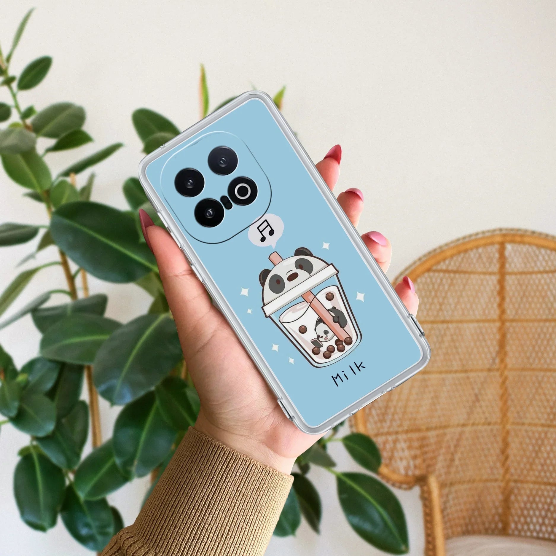 Cartoon Milk Tea We Bare Bears Silicon Case For iQOO 13 5G