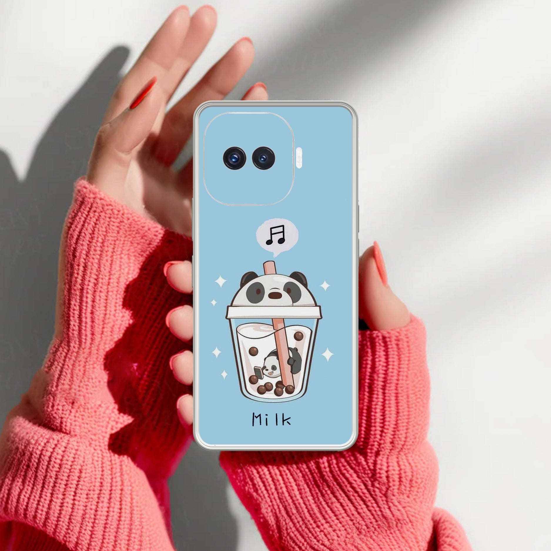Cartoon Milk Tea We Bare Bears Silicon Case For iQOO