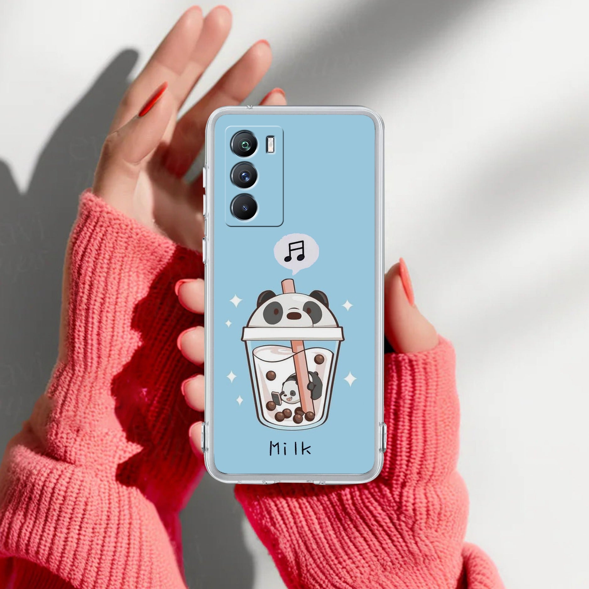Cartoon Milk Tea We Bare Bears Silicon Case For iQOO 9 SE 5G