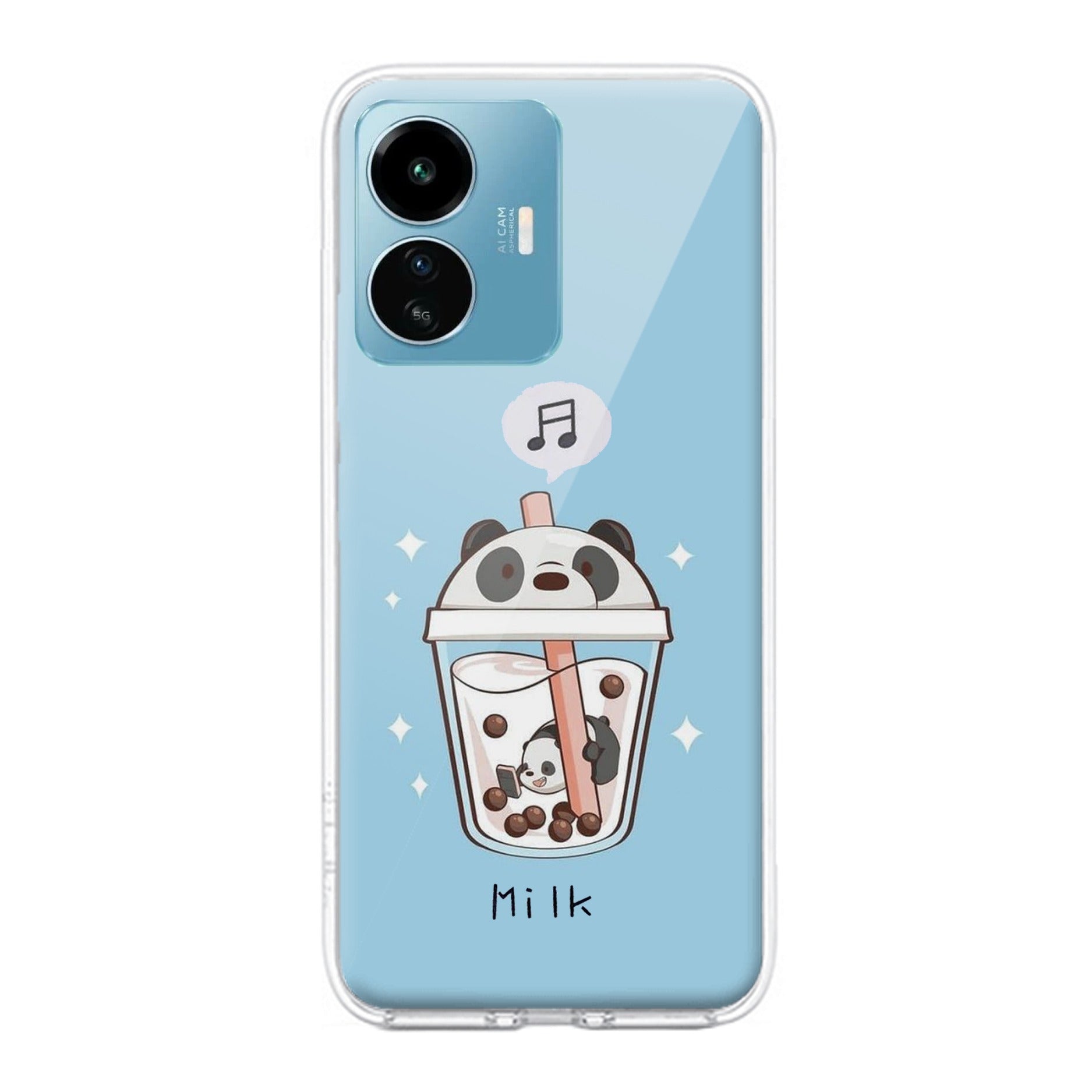 Cartoon Milk Tea We Bare Bears Silicon Case For iQOO Z6 Lite 5G