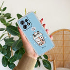 Cartoon Milk Tea We Bare Bears Anti Yellow Case For Motorola Edge 50 Pro