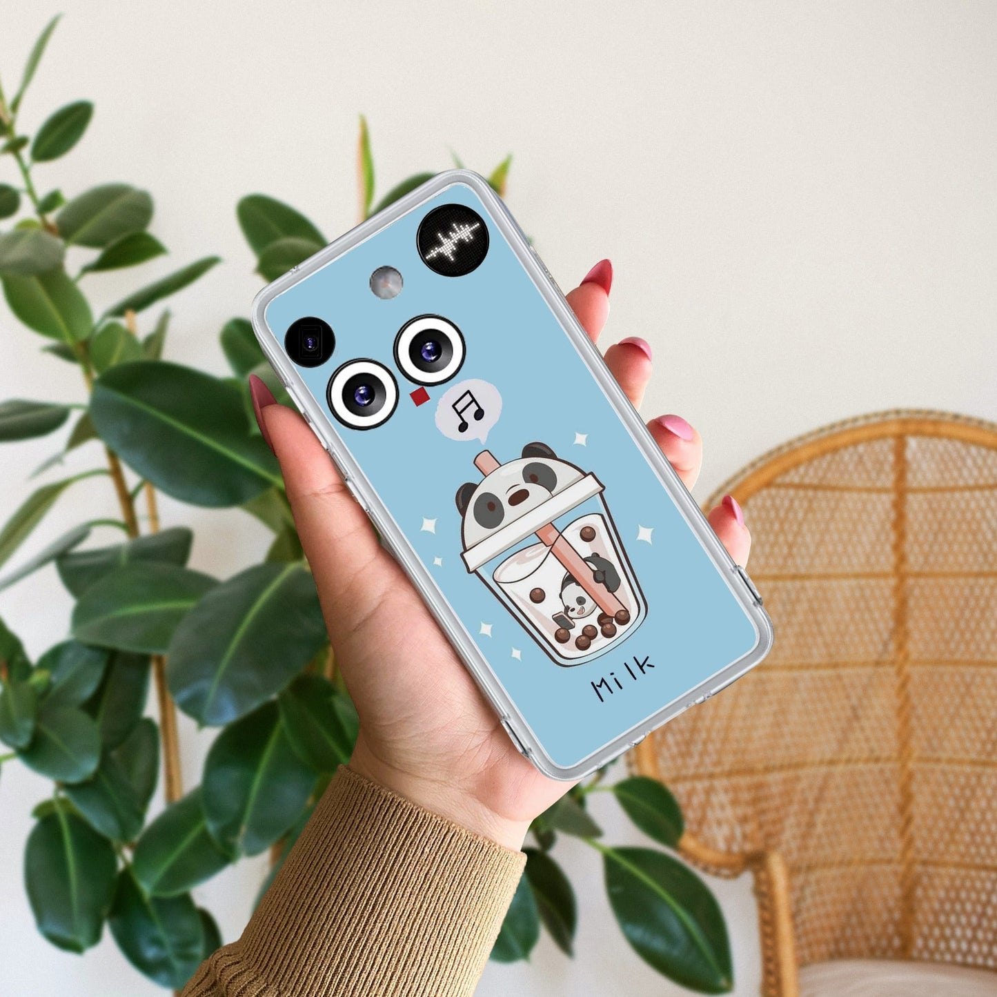 Cartoon Milk Tea We Bare Bears Silicon Case For Nothing