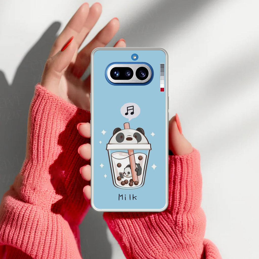 Cartoon Milk Tea We Bare Bears Anti Yellow Case For Nothing Phone 4A 5G