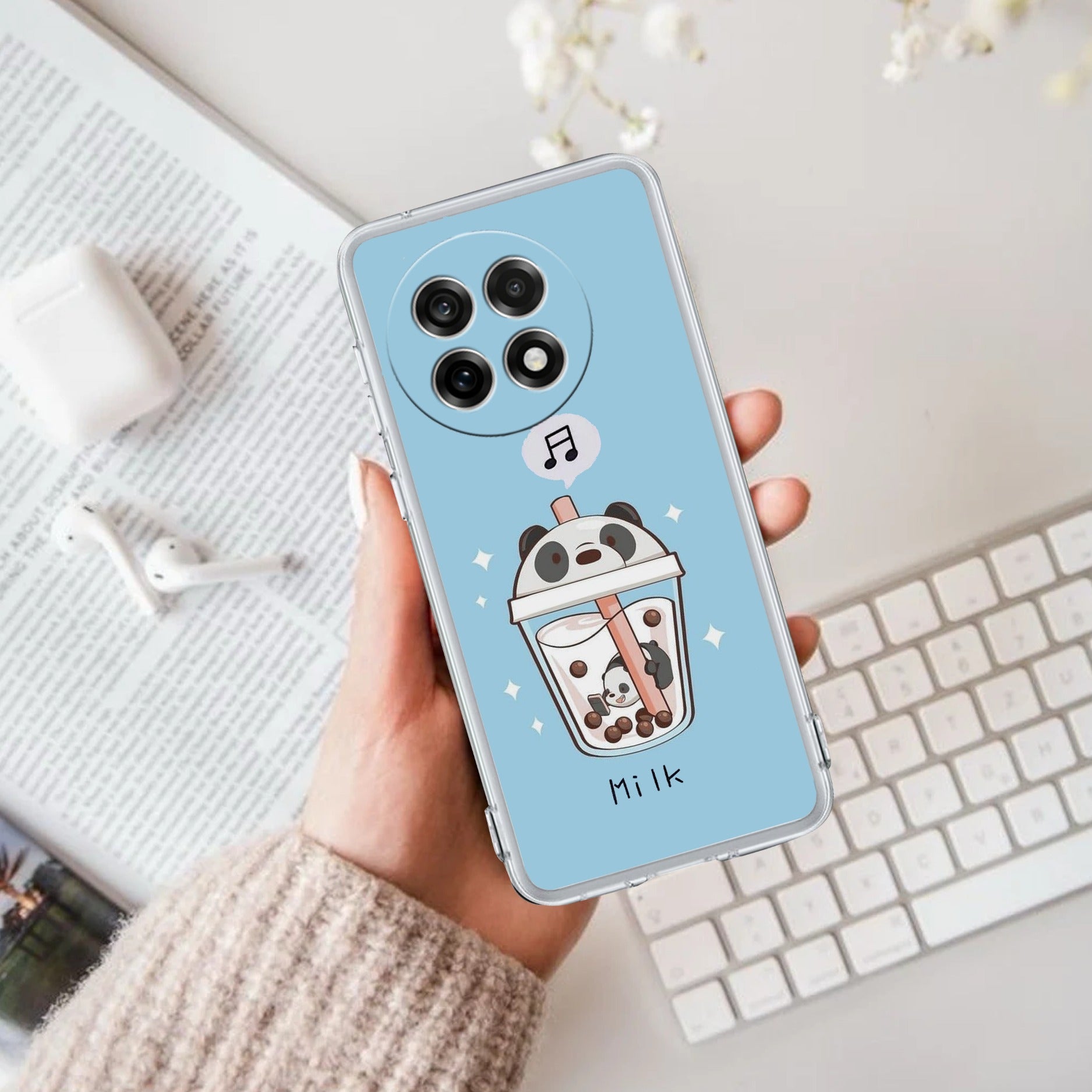 Cartoon Milk Tea We Bare Bears Silicon Case For OnePlus 13R 5G