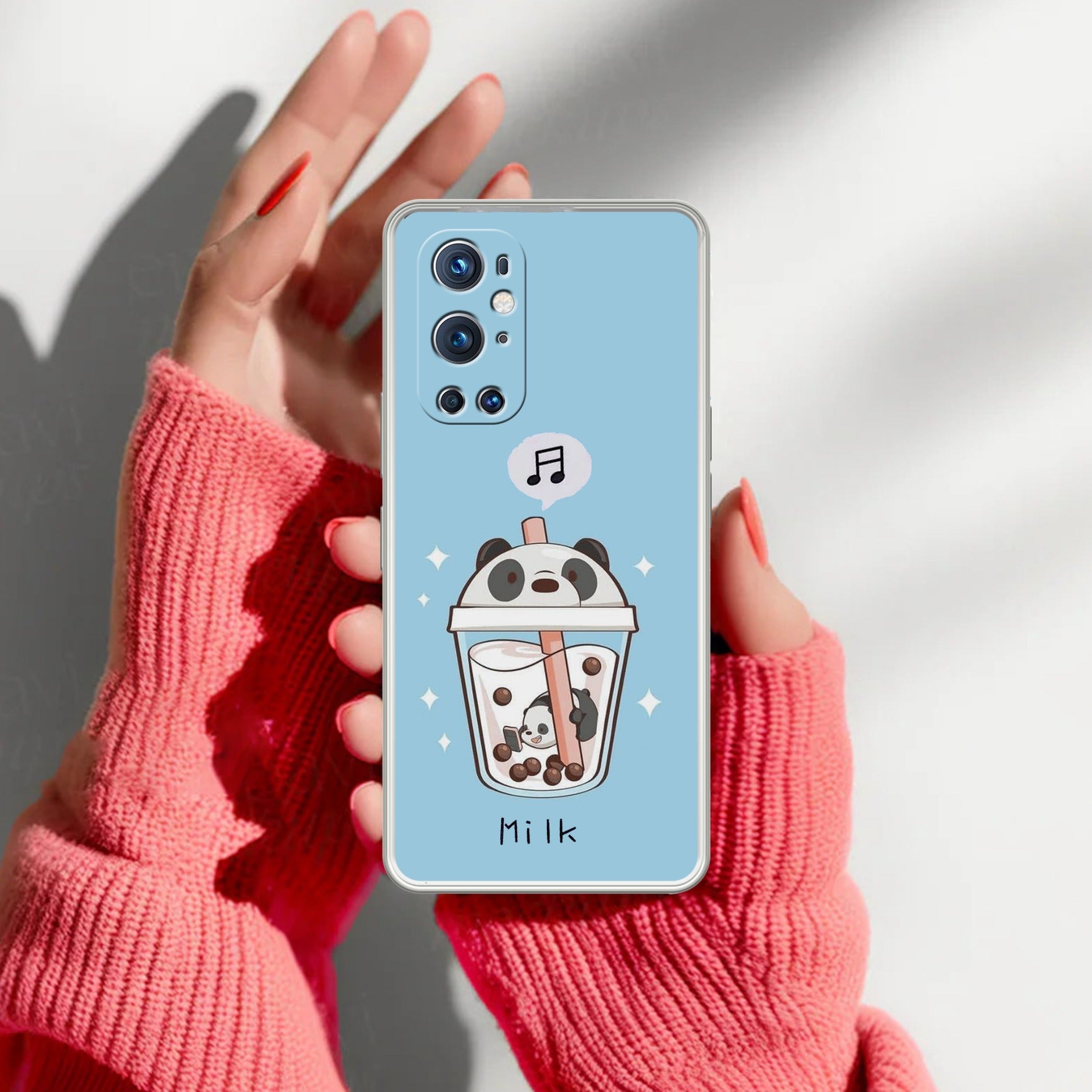 Cartoon Milk Tea We Bare Bears Silicon Case For OnePlus 9 Pro