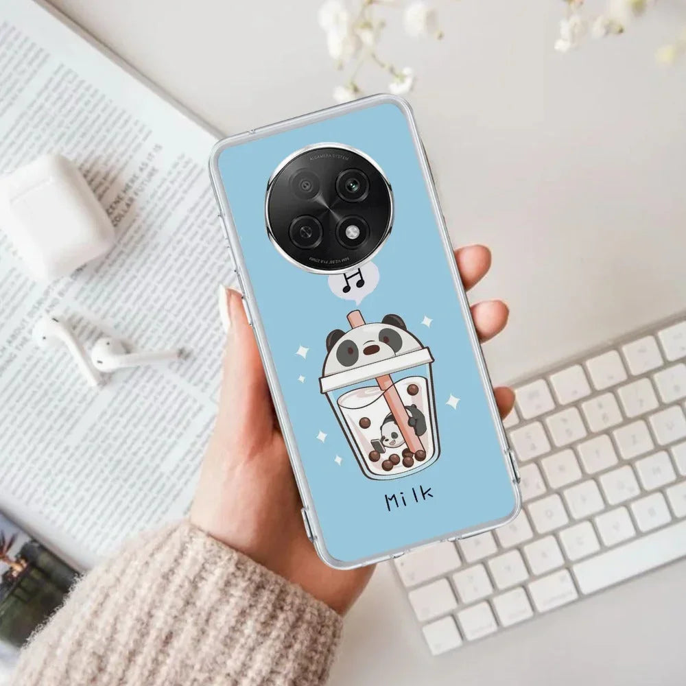 Cartoon Milk Tea We Bare Bears Anti Yellow Case For Oppo F29 Pro 5G