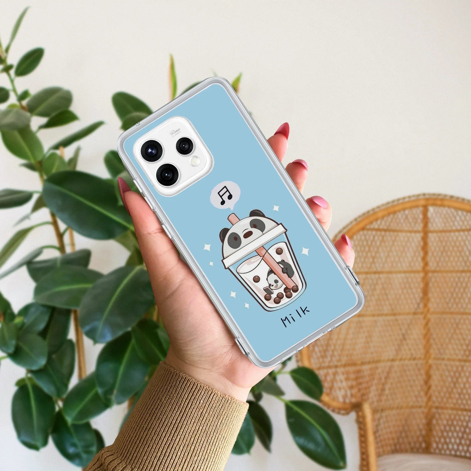Cartoon Milk Tea We Bare Bears Anti Yellow Case For Oppo Reno 15 5G