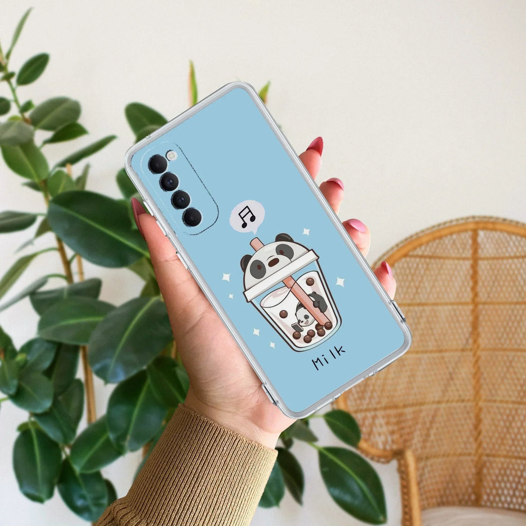 Cartoon Milk Tea We Bare Bears Anti Yellow Case For Oppo Reno 4 Pro