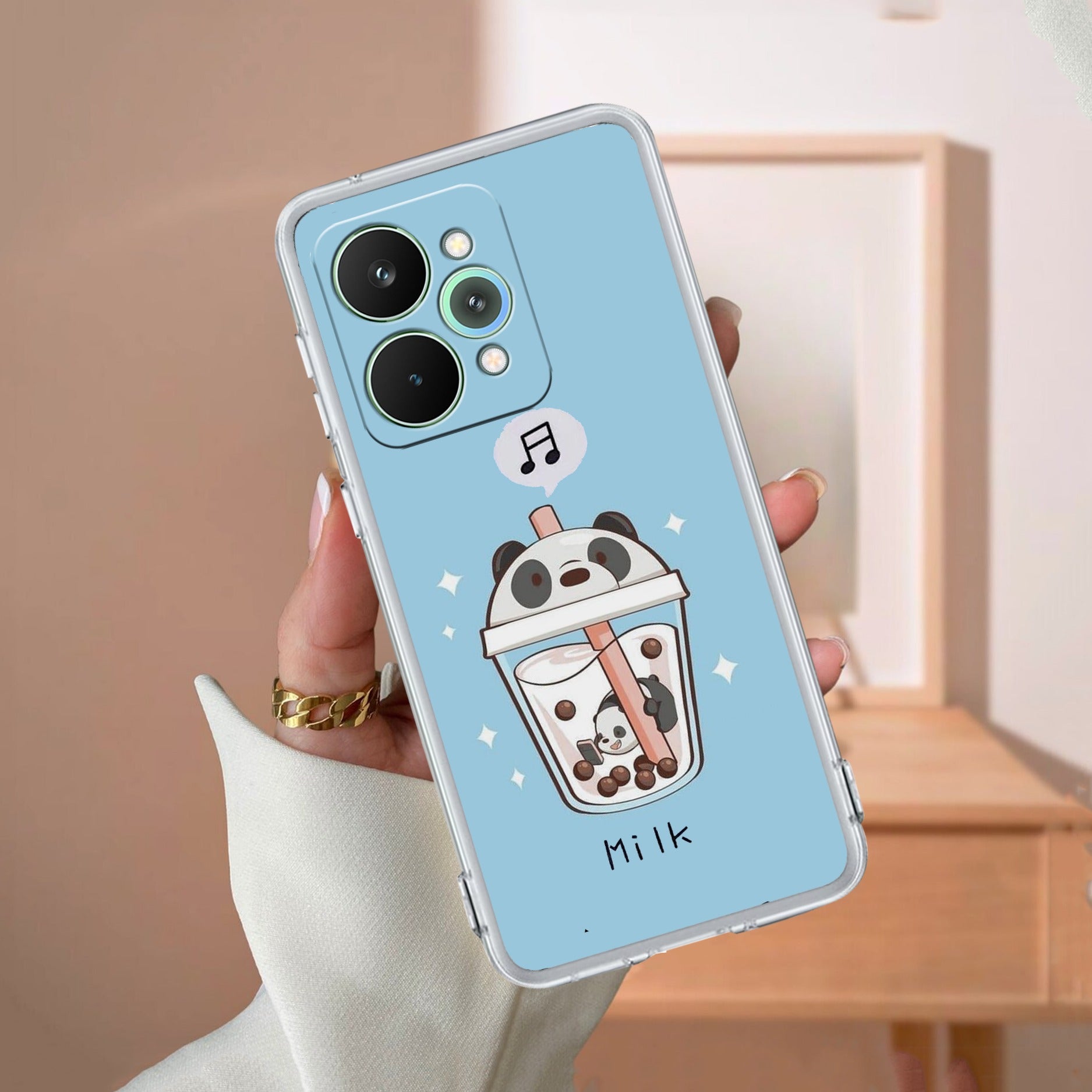 Cartoon Milk Tea We Bare Bears Anti Yellow Case For Realme 15 Pro 5G