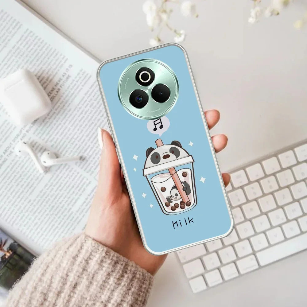 Cartoon Milk Tea We Bare Bears Silicon Case For Realme 12X 5G
