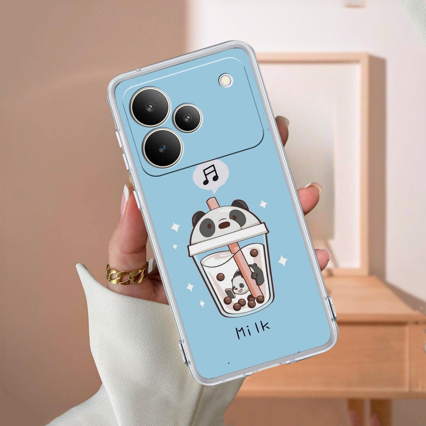 Cartoon Milk Tea We Bare Bears Silicon Case For Realme/Narzo