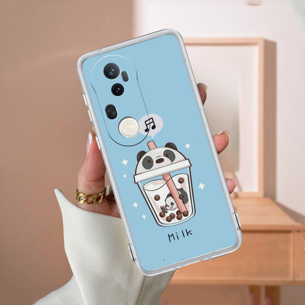 Cartoon Milk Tea We Bare Bears Silicon Case For Vivo T4 Ultra 5G