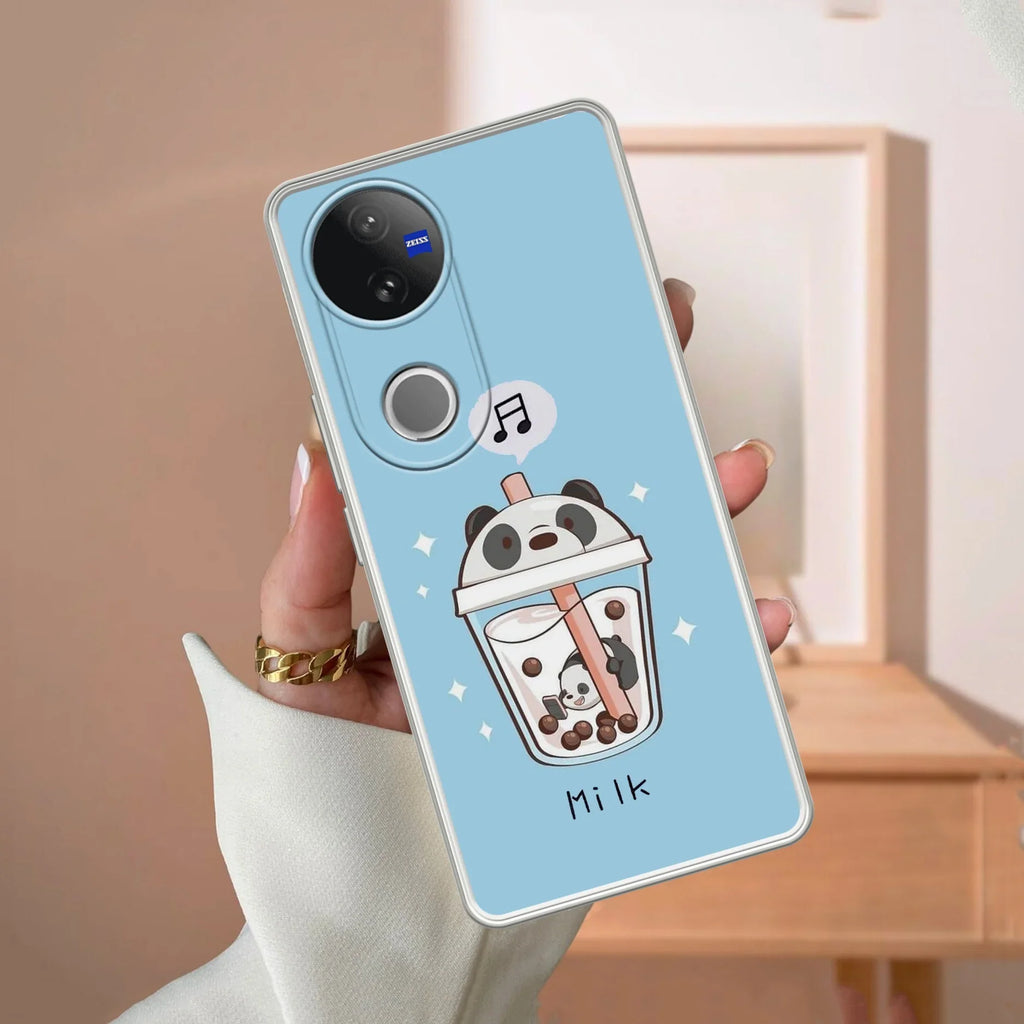 Cartoon Milk Tea We Bare Bears Silicon Case For Vivo - ShopOnCliQ
