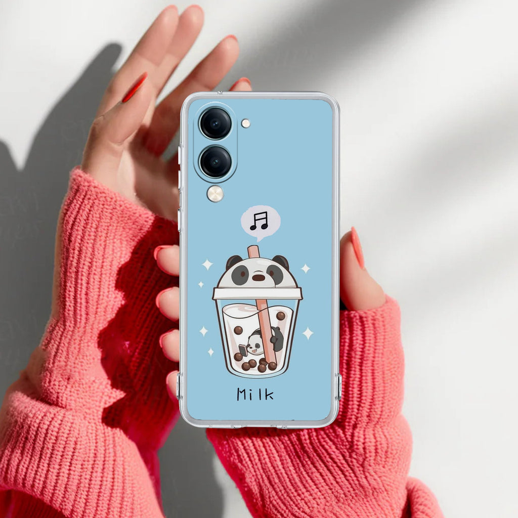 Cartoon Milk Tea We Bare Bears Anti Yellow Case For Vivo T4 Lite 5G