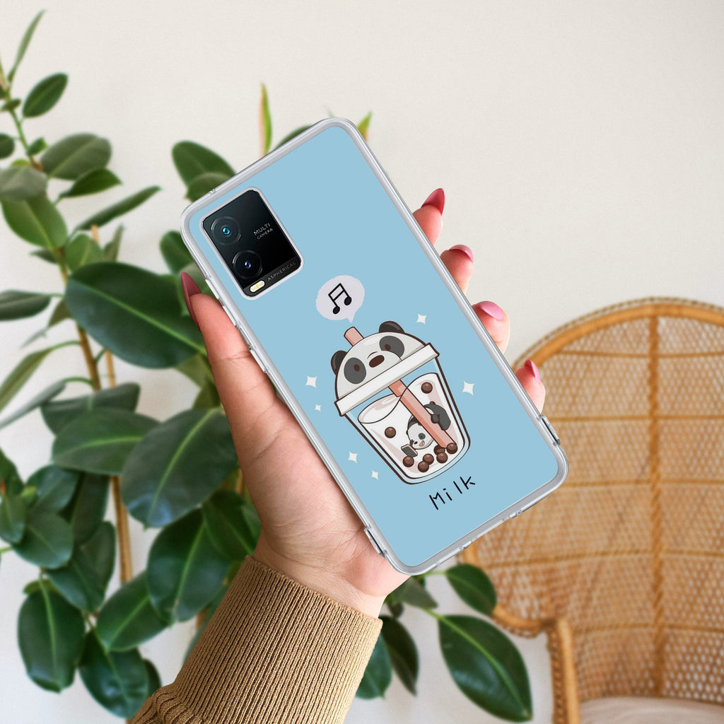 Cartoon Milk Tea We Bare Bears Anti Yellow Case For Vivo T1x