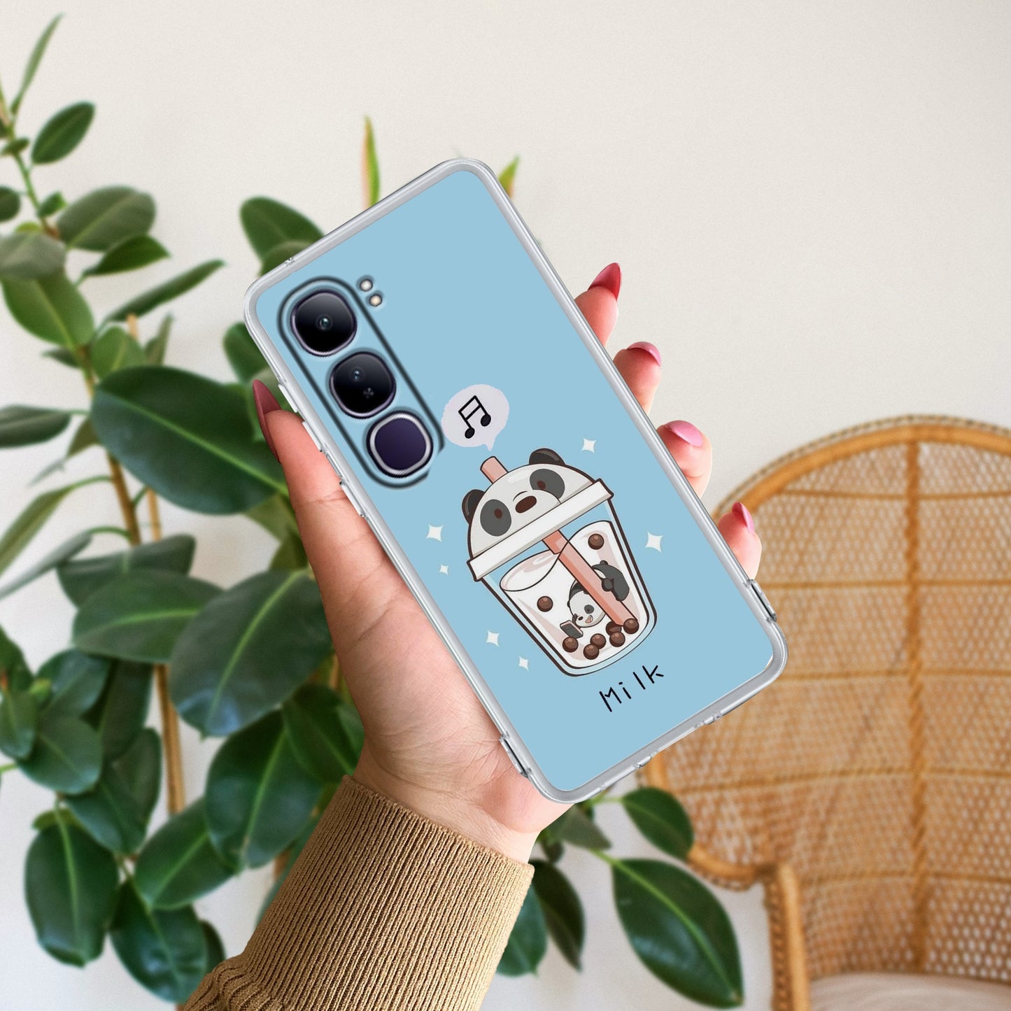 Cartoon Milk Tea We Bare Bears Silicon Case For Vivo