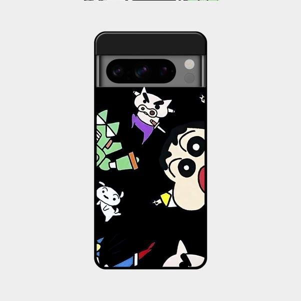 Cartoon Pattern Glass Case Cover For Google Pixel 8 Pro 5G