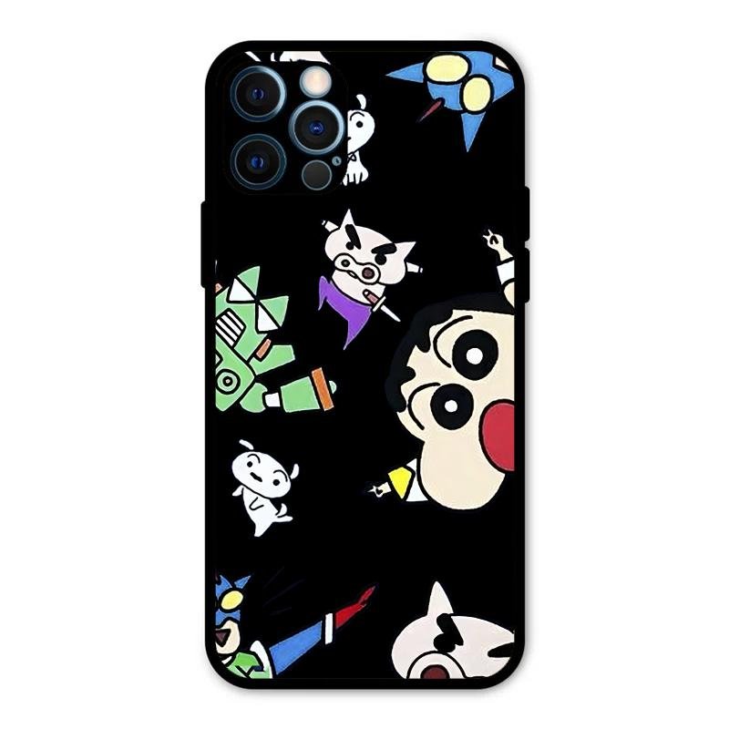 Cartoon Pattern Glass Case Cover For iPhone 12 Pro Max