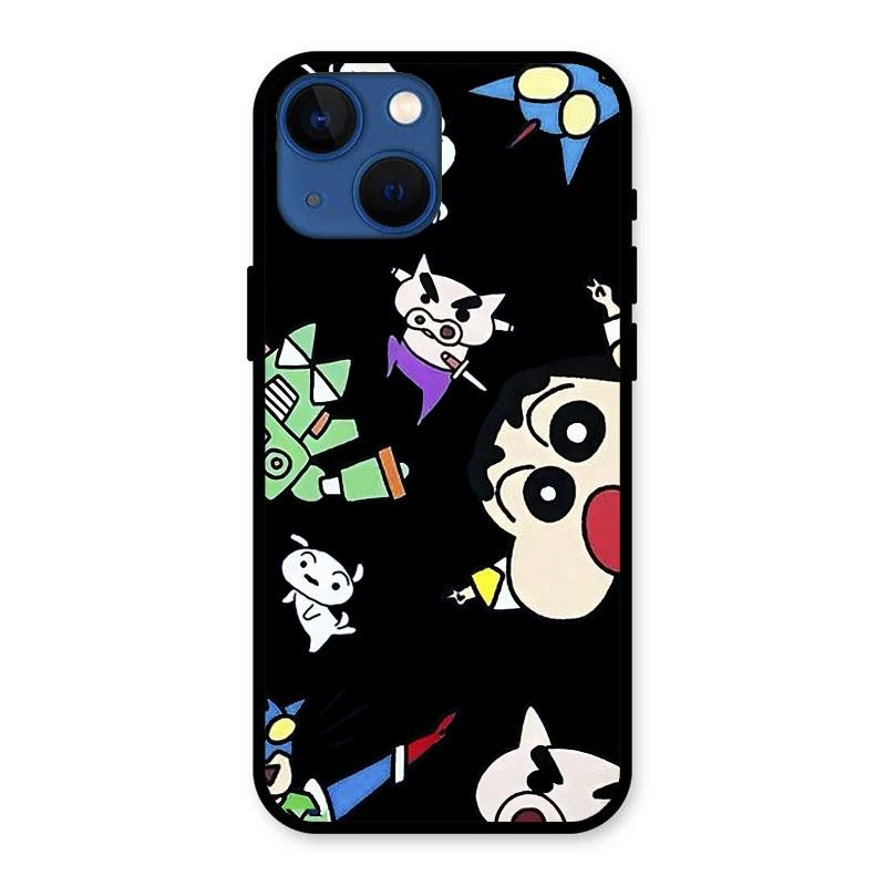 Cartoon Pattern Glass Case Cover For iPhone 13 mini