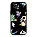 Cartoon Pattern Glass Case Cover For iPhone 14 Plus
