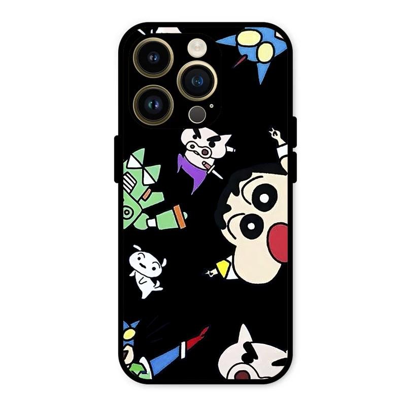 Cartoon Pattern Metal Case Cover For iPhone - ShopOnCliQ
