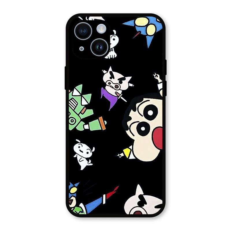 Cartoon Pattern Glass Case Cover For iPhone 14