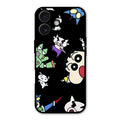 Cartoon Pattern Glass Case Cover For iPhone 16 Plus
