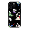 Cartoon Pattern Glass Case Cover For iPhone 16 Pro Max