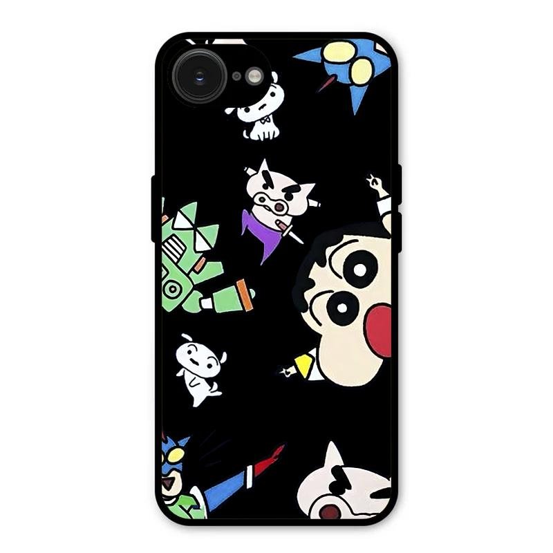 Cartoon Pattern Glass Case Cover For iPhone 16e