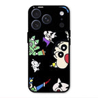 Cartoon Pattern Glass Case Cover For iPhone 17 Pro